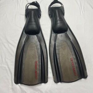 Mares Plana Avanti Scuba Diving Fins Black Gray Open Heel Adjustable Small Italy